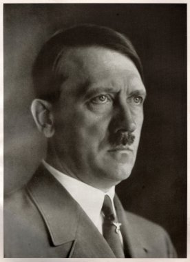 Adolf Hitler, nazi Almanya lideri stüdyo portre. Antika fotoğraf çoğaltılması.