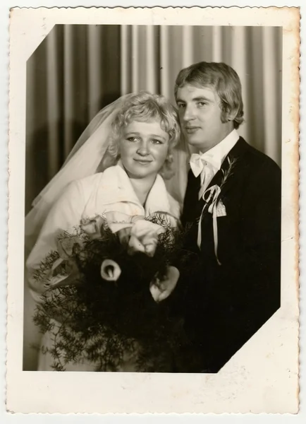 Foto vintage de recém-casados . — Fotografia de Stock