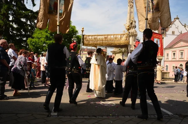 Celebración de la Fiesta del Corpus Christi (Cuerpo de Cristo) también conocido como Corpus Domini — Foto de Stock