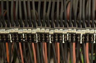 Tellerin closeup. Siyah ve kahverengi yalıtım ile bağlantı.