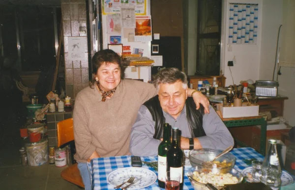 República Socialista Czechoslovak Circa 1980 Foto Retrô Mostra Casal Idosos — Fotografia de Stock