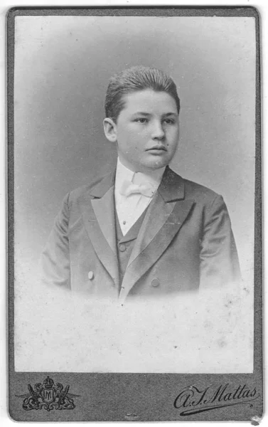 Chrudim Rakousko Maďarsko Circa 1910 Ročníku Kartotéky Portrét Mladého Muže — Stock fotografie