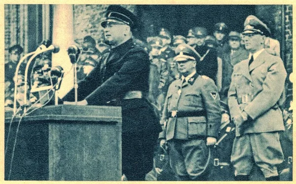 Den Haag Países Baixos Outubro 1941 Voluntários Holandeses Serviço Alemão — Fotografia de Stock