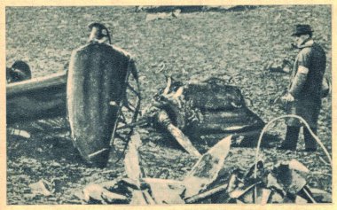 Hesss Bf 110.10 'un uçak gövdesinin bir parçası Hesss Messerschmitt Bf 110' un enkazı