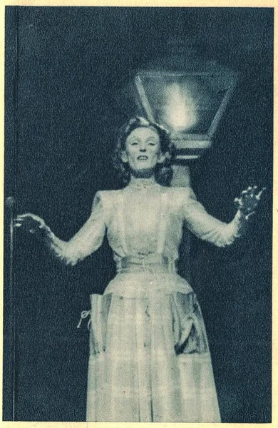 1942年Circa Lale Andersen演唱Lili Marleen 安徒生在1939年录制了这首歌 但只有在德国驻南斯拉夫军队的广播电台 贝尔格莱德士兵广播电台 Belgrad Belgrade Soldier — 图库照片