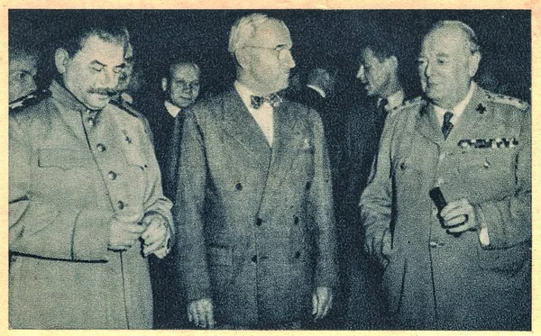 Поцдам Германия Июль Августа 1945 Потсдамская Конференция Состоялась Потсдаме Германия — стоковое фото