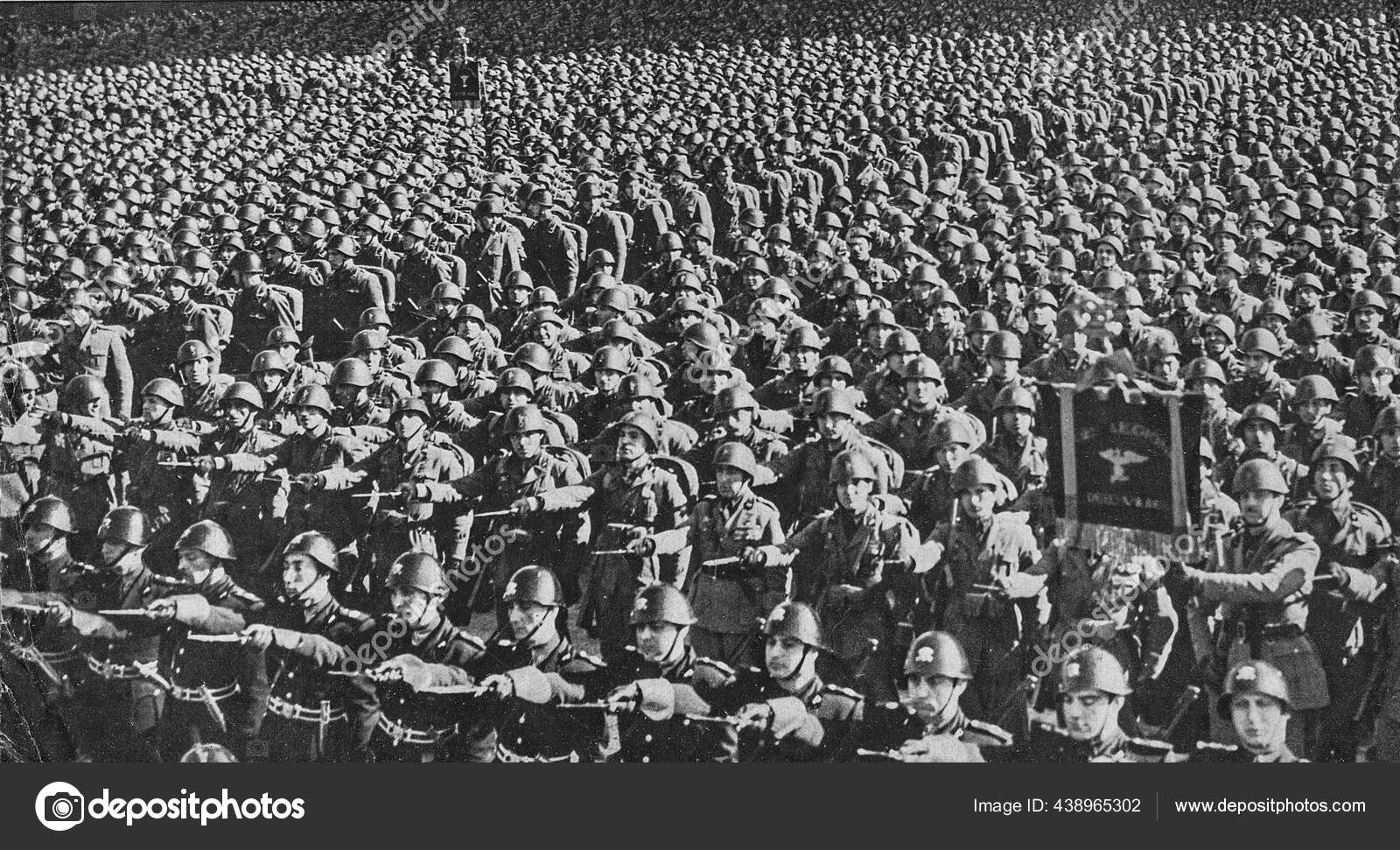 Германия 1930 Марш Фашистской Милиции Парад Нацистского Ополчения.