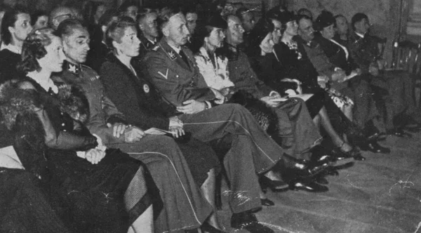 Prague Protectorate Bohemia Moravia May 1942 Reinhard Heydrich Listens Music — Stock Photo, Image