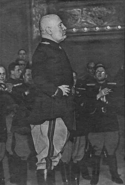 Rome Italy 1940 Benito Mussolini Duce 베니토 아마디 무솔리니 Benito — 스톡 사진