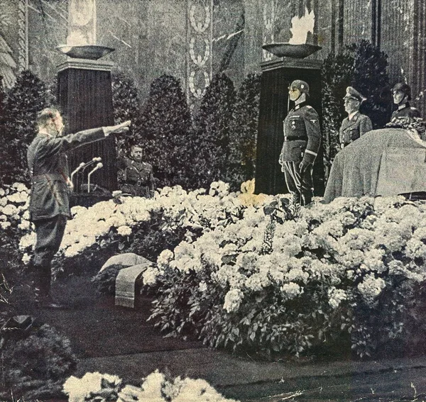 Germany June 1942 Elaborate Funeral Held Prague June 1942 Heydrich — Stock Photo, Image