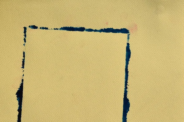 Marco de color marino viejo pintado a mano en papel repujado de color arena — Foto de Stock