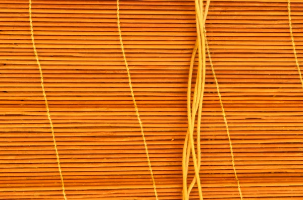 Bambu Perde doku. Bambu sunblind beyaz dikiş ile — Stok fotoğraf
