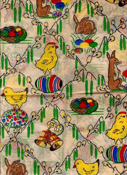 Papier décoré pour Pâques. Vintage fond minable — Photo