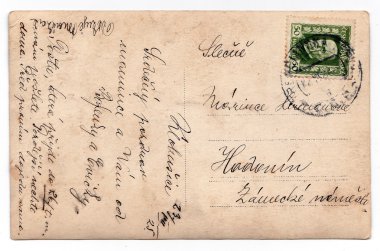 Vintage Fotoğraf arka - kartpostal, 23 Temmuz 1925.
