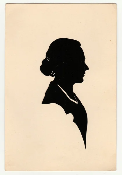 Vintage silhouette of woman, 1930s. — Stok fotoğraf