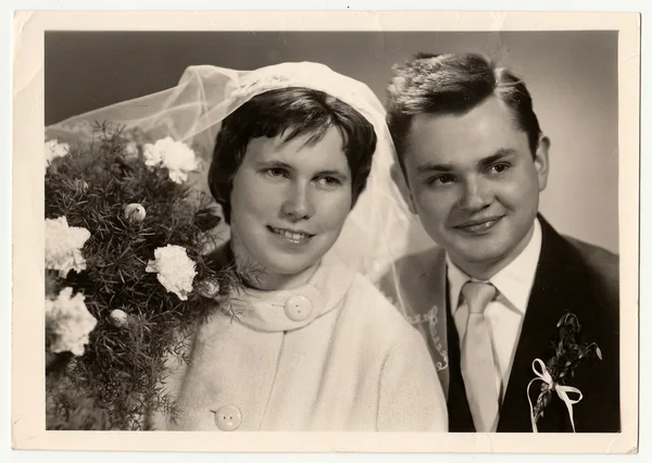 Foto vintage de recém-casados . — Fotografia de Stock