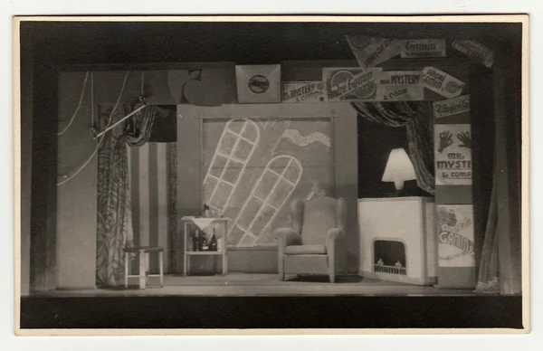 Vintage photo montre des décorations de théâtre . — Photo