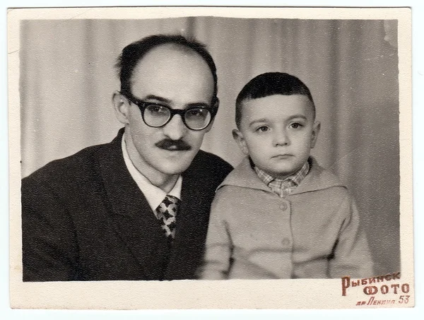 Photo vintage de père avec fils . — Photo