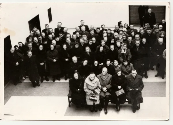 Muestra fotos vintage funeral servicio . —  Fotos de Stock