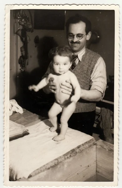 Hodonina República Checoslovak Circa 1940 Una Foto Vintage Muestra Una — Foto de Stock