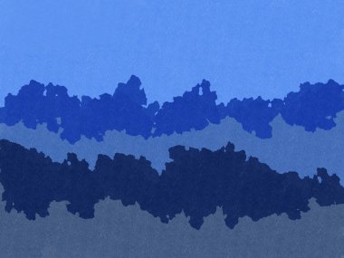 Mavi gökyüzü arkaplanı için el boyası, koyu mavi ton.