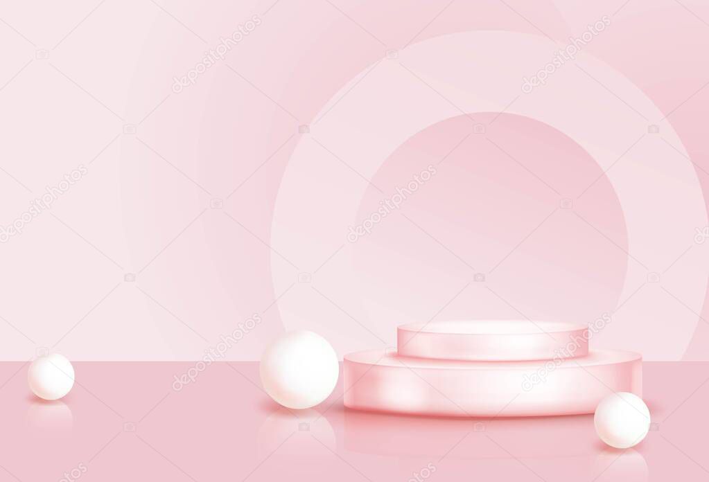 Studio showcases a bright light pink background. The simulated pastel pink gives a sense of hope, making your product stand out even more.