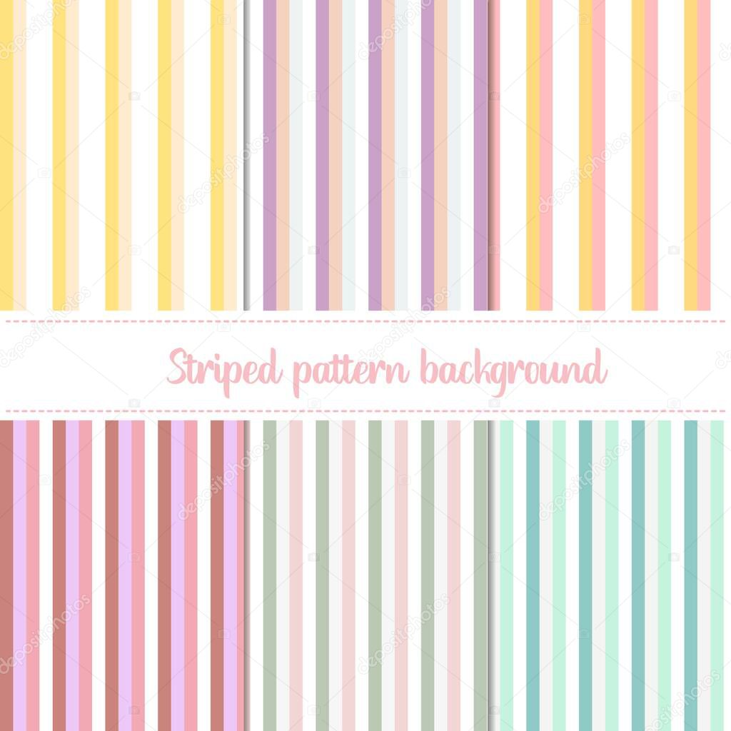 Striped pattern backgrounds, color pastel