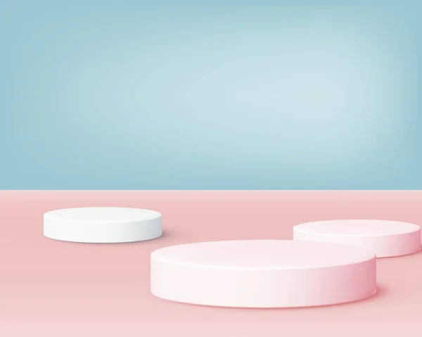 Stüdyo, çalışmalarınızı daha da ön plana çıkaracak yumuşak bir hisle simüle edilmiş mavi ve pembe bir arka plan sergiliyor..