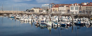 Gijon bağlantı noktası panoramik görünüm