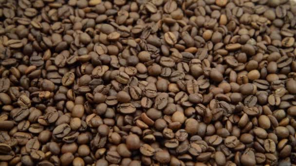 Nasiona Kawy Spadają Kawa Palona Ziarna Spadające Wzgórza Kawy Kawa — Wideo stockowe