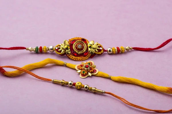 Indian festival: Raksha Bandhan background with Rakhi. — Stock Photo, Image