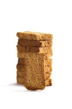 Beyaz arkaplanda Rusk