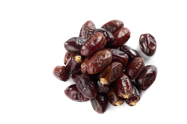 Dates on white background. Dried dates fruit. — Stock Photo, Image