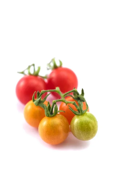 Close Fresh Cherry Tomato Isolated White Background — Stock Photo, Image