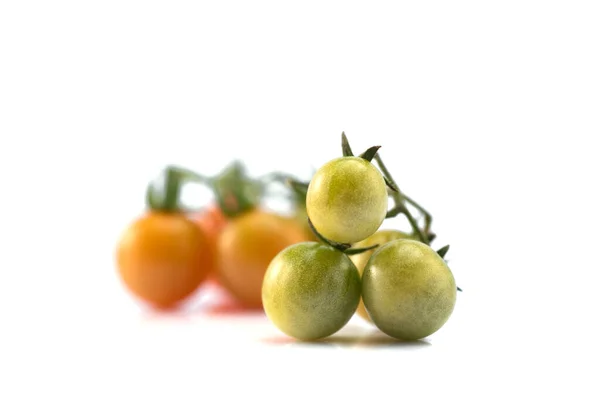 Close Fresh Cherry Tomato Isolated White Background — Stock Photo, Image