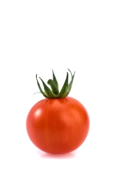 Närbild Färska Körsbär Tomat Isolerad Vit Bakgrund — Stockfoto