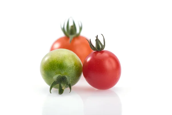 Close Fresh Cherry Tomato Isolated White Background — Stock Photo, Image