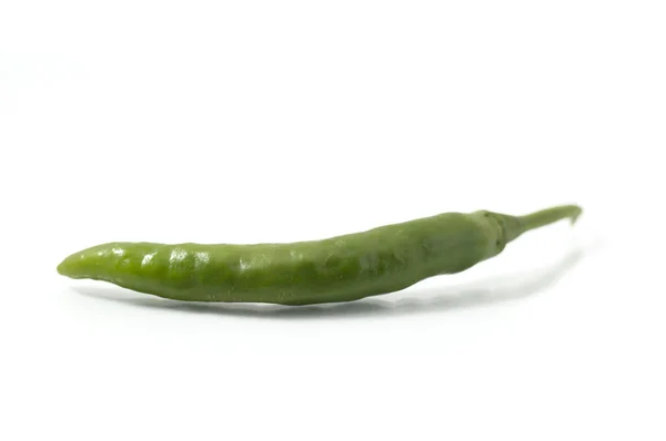 Pimientos verdes aislados en blanco — Foto de Stock