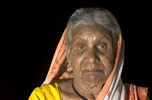 Portrait of an old woman, Senior Indian woman.