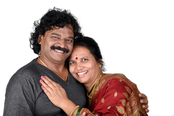 Hint çift beyaz arka plan üzerinde portresi