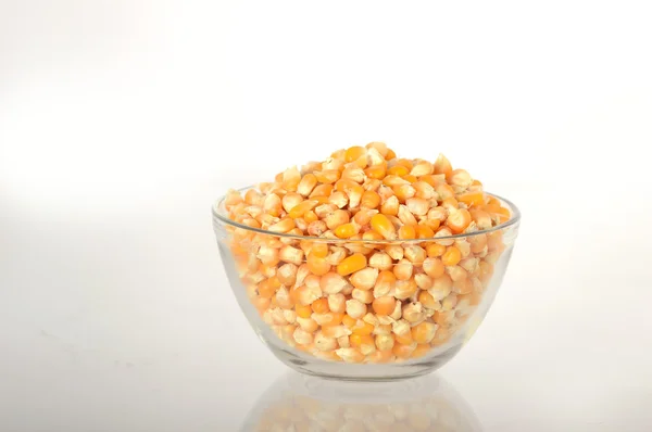 Dried corn in bowl — Stock Photo, Image