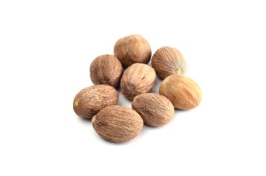 Hindistan cevizi beyaz arkaplanda izole edildi