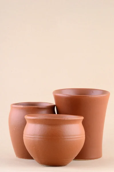 Pots d'argile vides — Photo