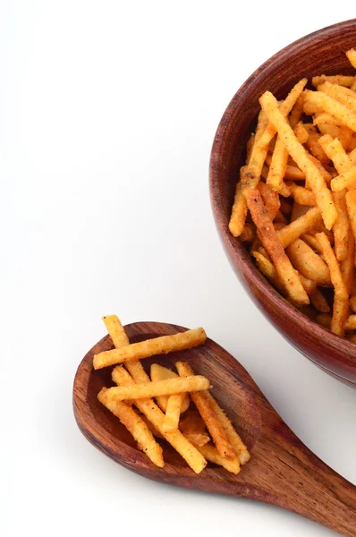 Indian Snacks. Traditional indian deep fried falahari chivda- chivda or mixture — Stock Photo, Image