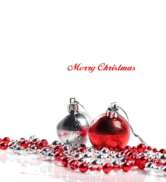 Bolas de Natal com ornamentos — Fotografia de Stock