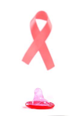 AIDS şerit ve prezervatif