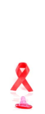 AIDS şerit ve prezervatif