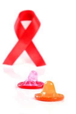 AIDS şerit ve prezervatif