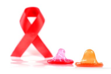 AIDS şerit ve prezervatif