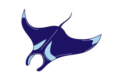 Paten mavisi renk simgesi. Su altı yaratığı